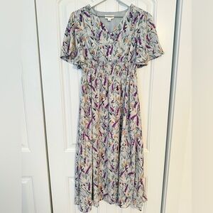 Bohme Floral V-Neck Dress Size Small